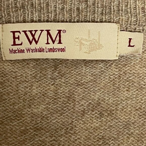 EWM Machine Washable Soft Lambswool Dad Vest Beige Men's Size L - Picture 5 of 10